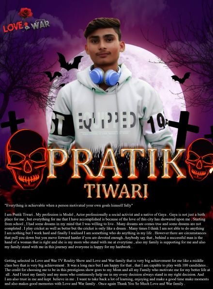 model PRATIK TIWARI GAYALove and war