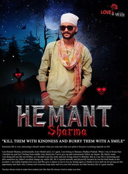 Model HEMANT SHARMA SHEOPUR love and war