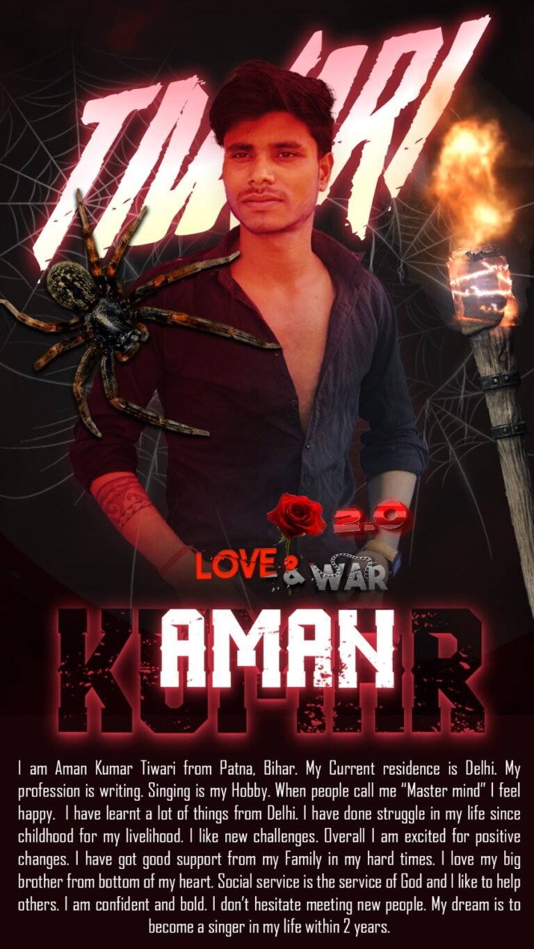 Model AMAN KUMAR TIWARI DELHI Love and war