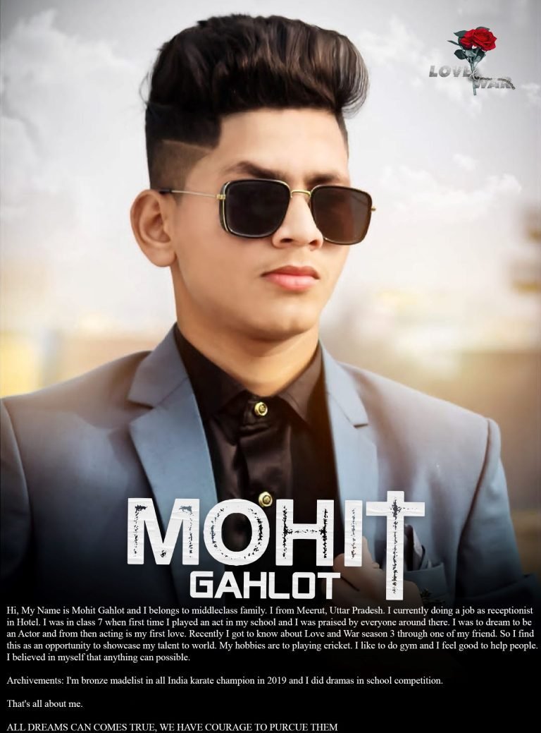 MODEL Mohit Gahlot Meerut LOVE and WAR