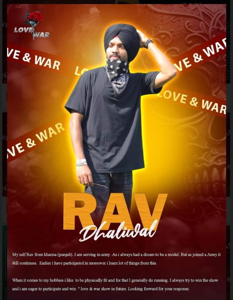 MODEL Rav Dhaliwal Ludhiana LOVE and WAR