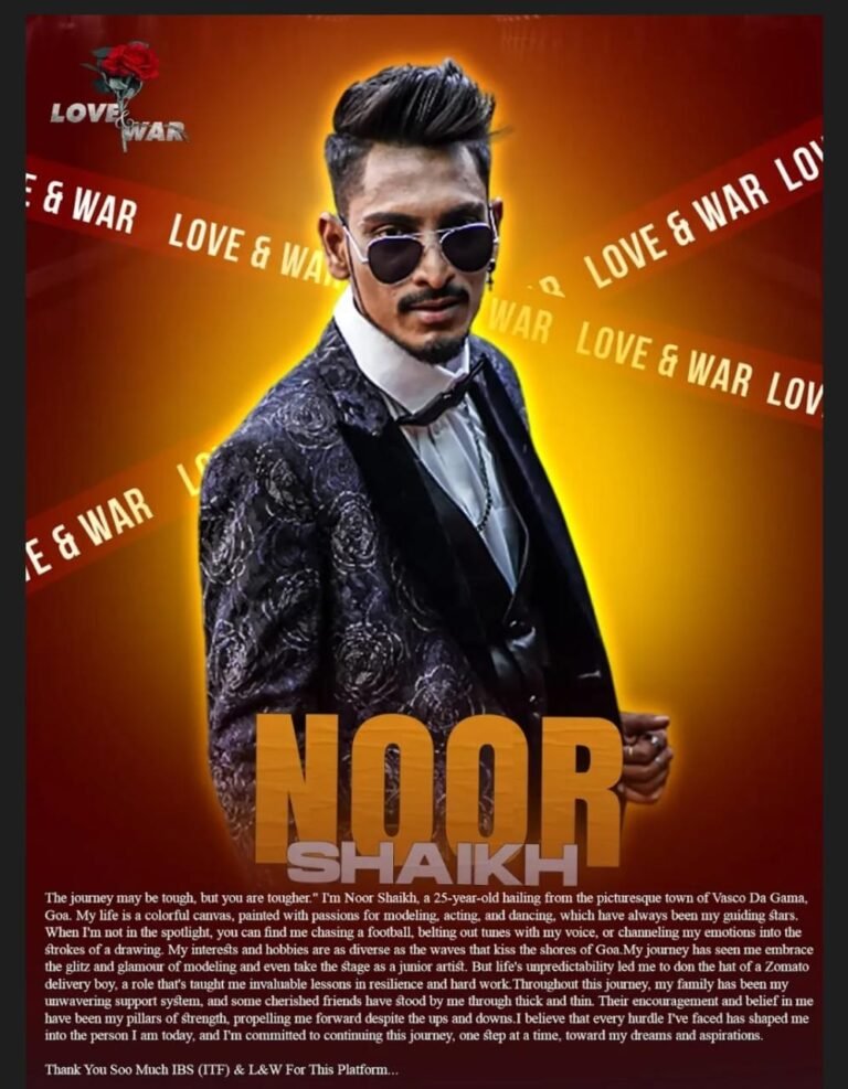 MODEL Noor Shaikh Goa LOVE and WAR