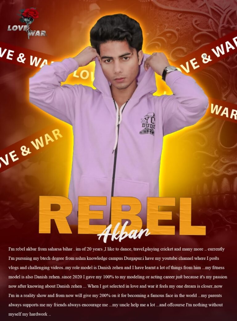 MODEL Rebel Akbar Saharsa LOVE and WAR