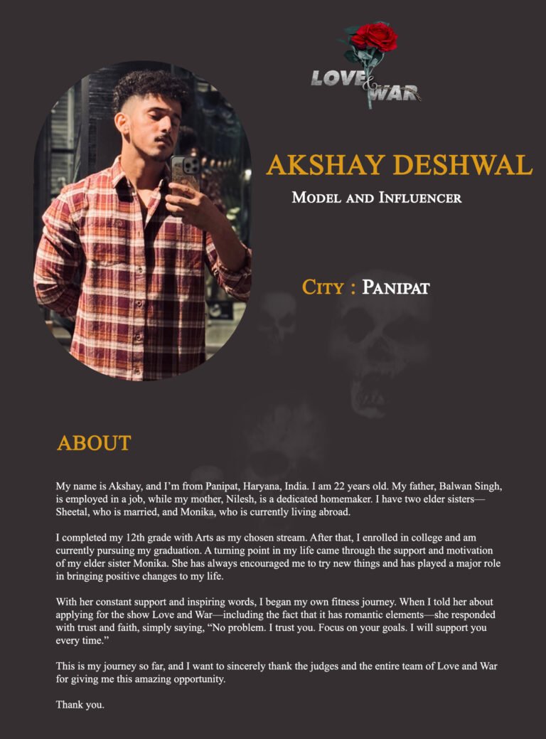 Model and Influencer Akshay deshwal