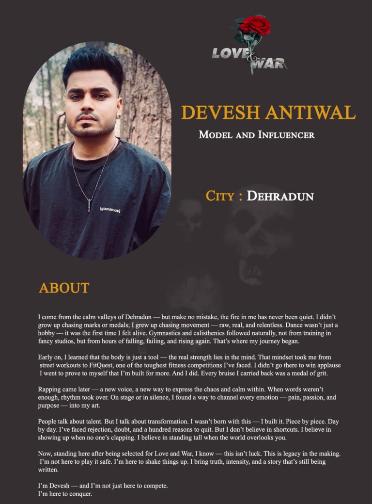 Model and Influencer Devesh antiwal