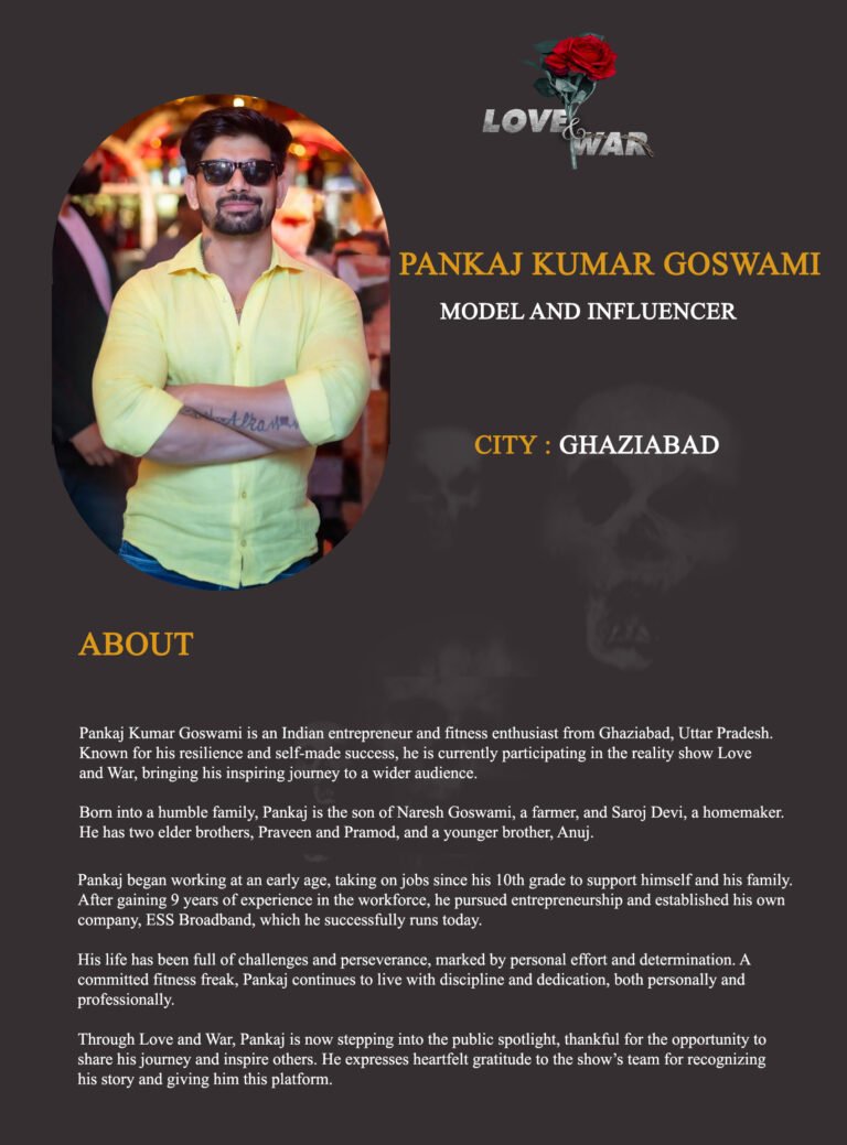 Model and Influencer Pankaj Kumar Goswami