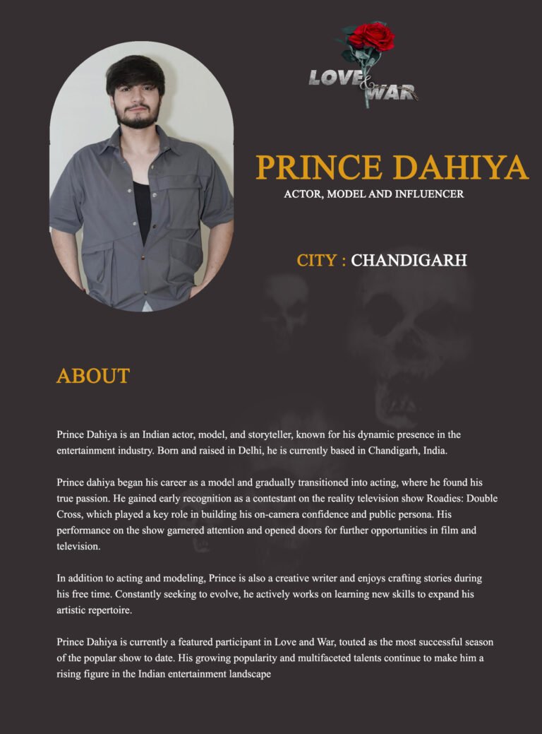 Model and Influencer Prince Dahiya