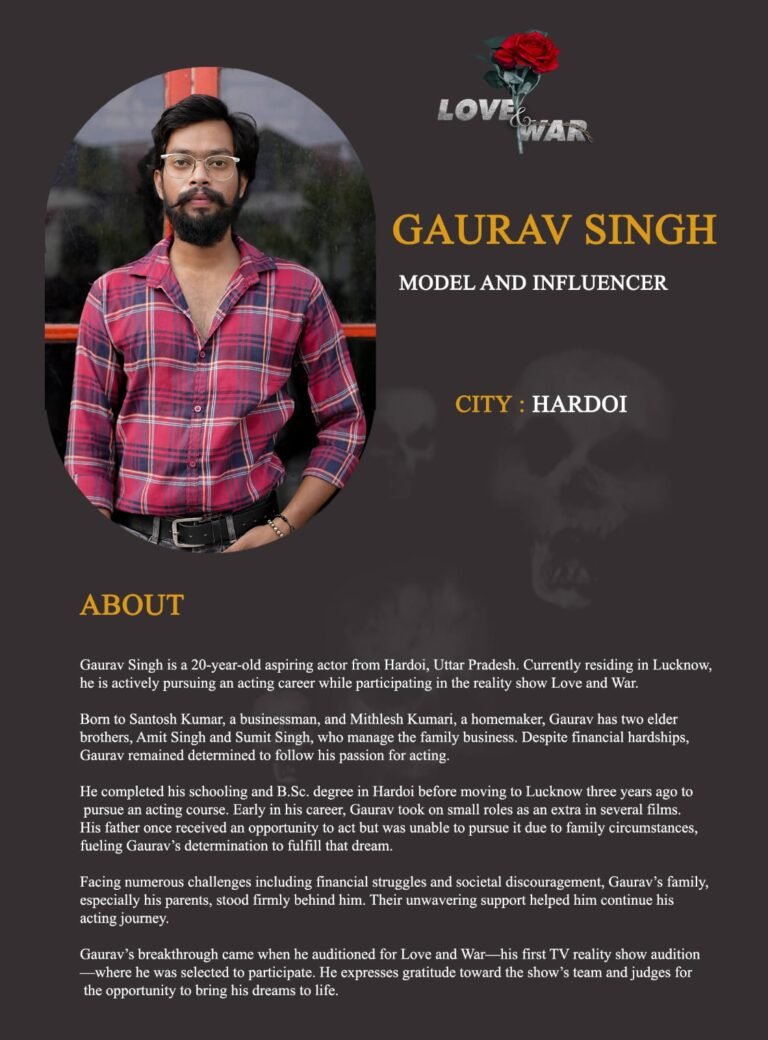 Model and Influencer Gaurav Singh