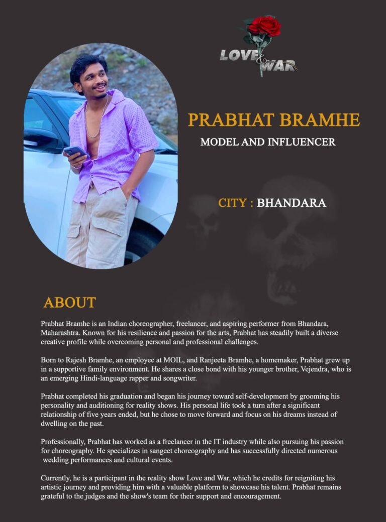 Model and Influencer Prabhat Bramhe