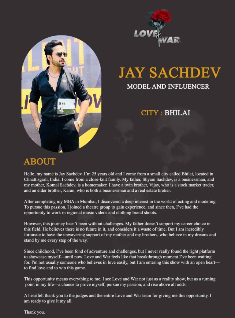Model and Influencer Jay Sachdev