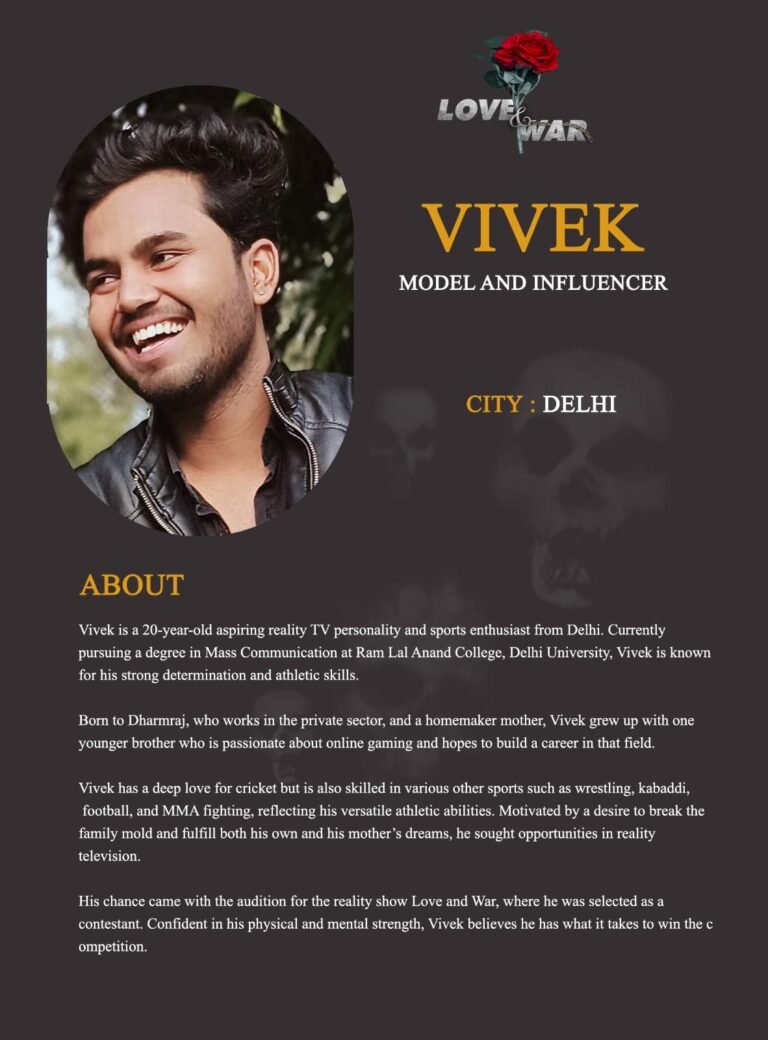 Model and Influencer Vivek