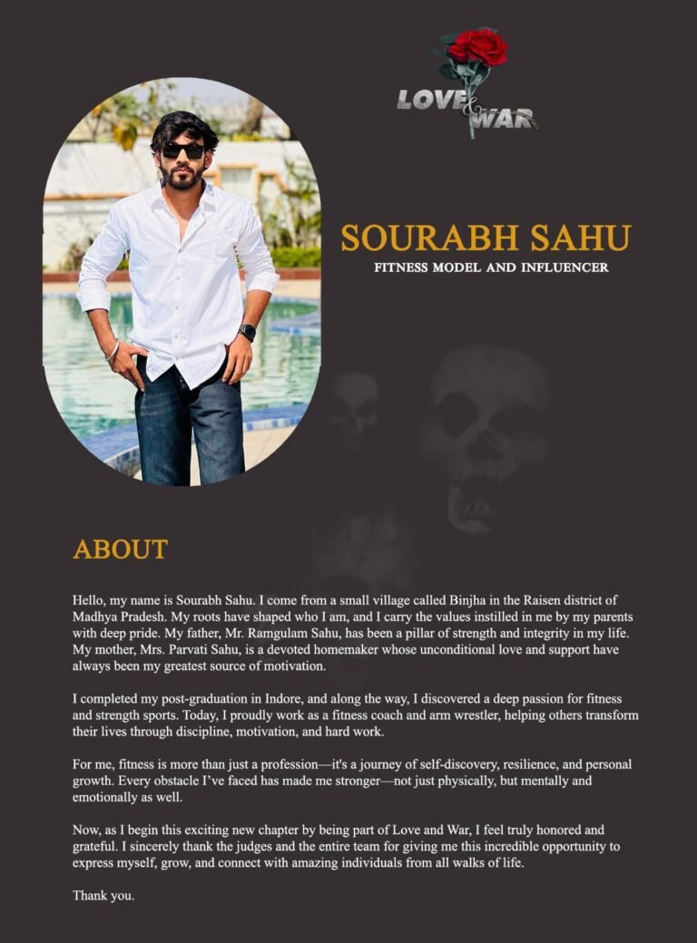 Model and Influencer Sourabh Sahu