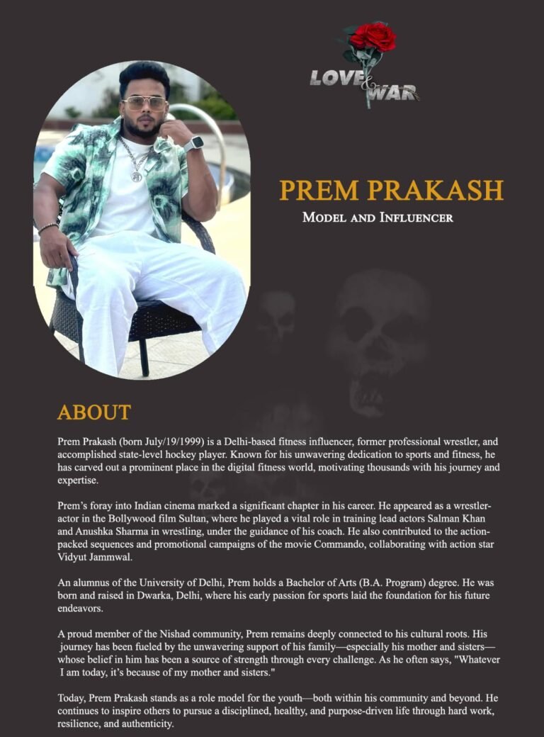 Model and Influencer Prem Prakash
