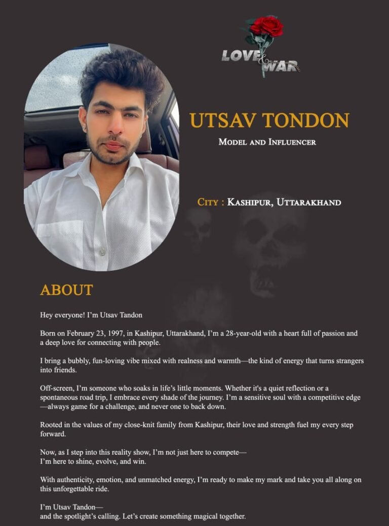 Model utsav Tondon kashipur Uttrakhand