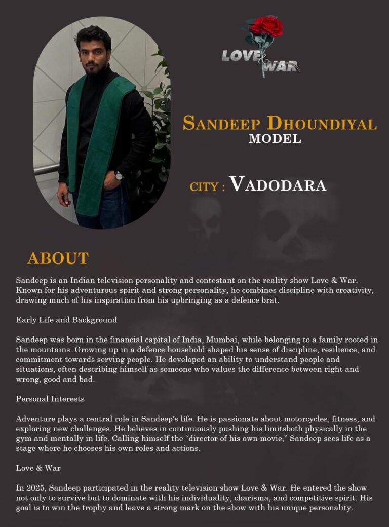 Model sandeep dhoundiyal Vadodara