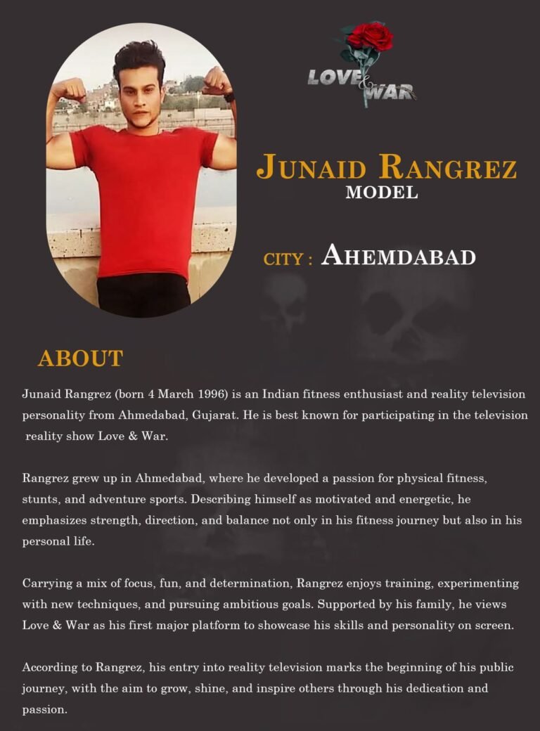 Model Junaid Rangrez Ahemdabad