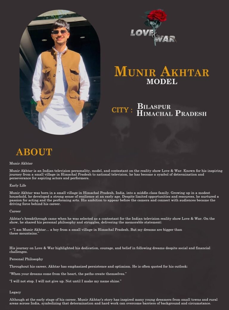 Model Munir Akhtar Bilaspur Himachal Pradesh
