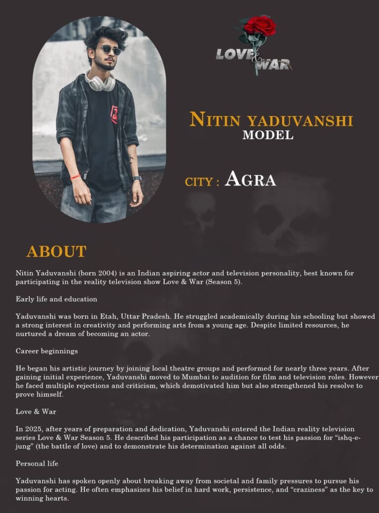 Model Nitin yaduvanshi Agra
