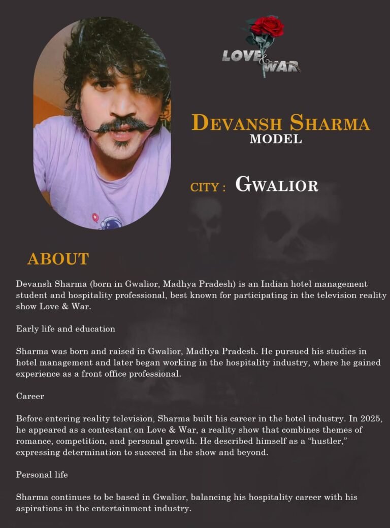 Model Devansh Sharma Gwalior