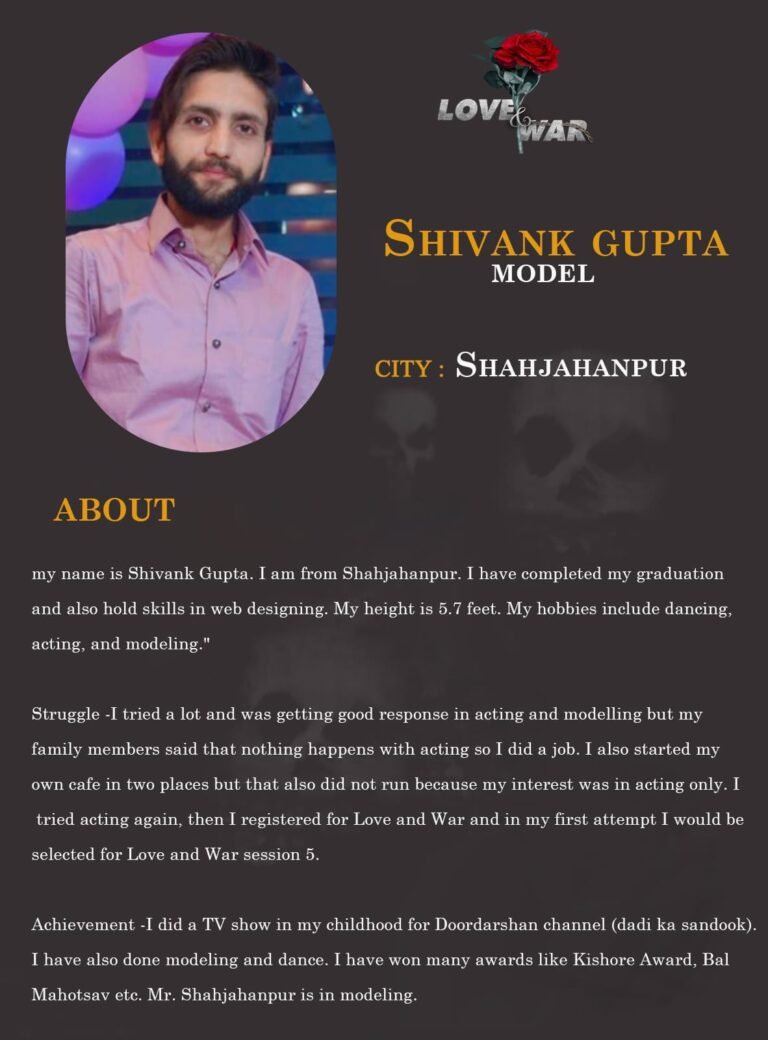 Model Shivank gupta Shahjahanpur