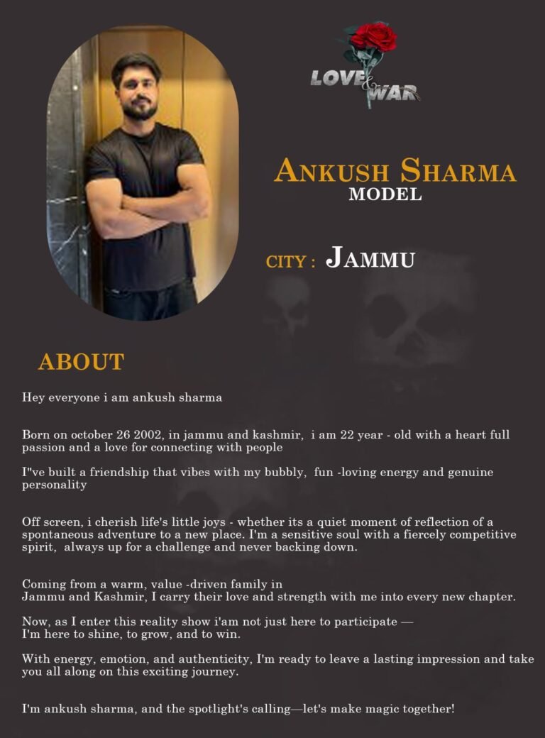 Model Ankush Sharma jammu