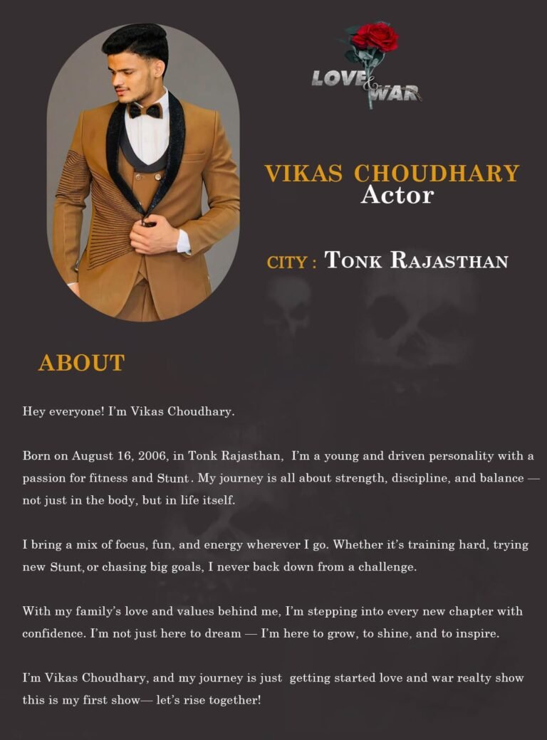 Model vikas choudhary Tonk Rajasthan