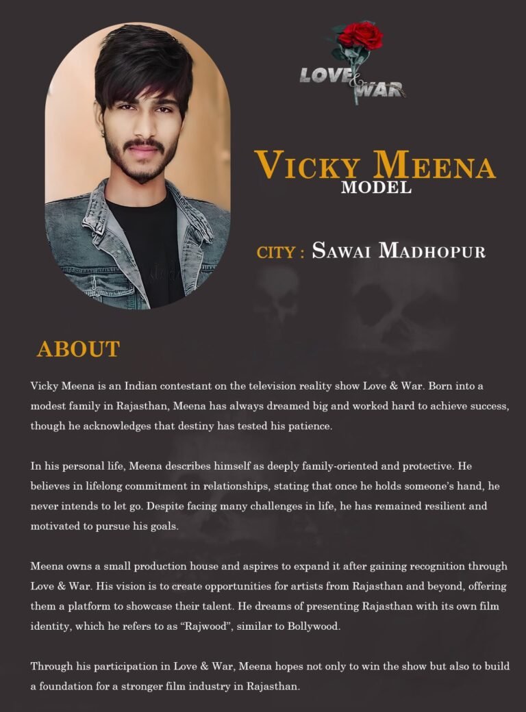 Model Vicky Meena Sawai Madhopur