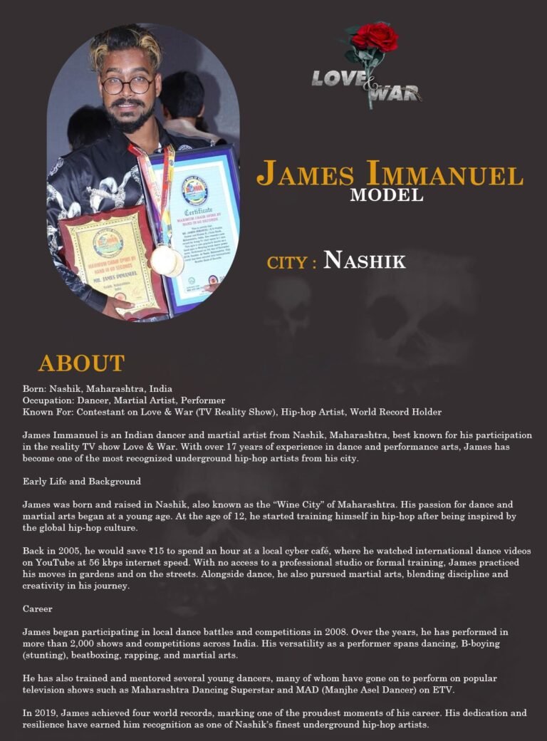 Model James Immanuel Nashik
