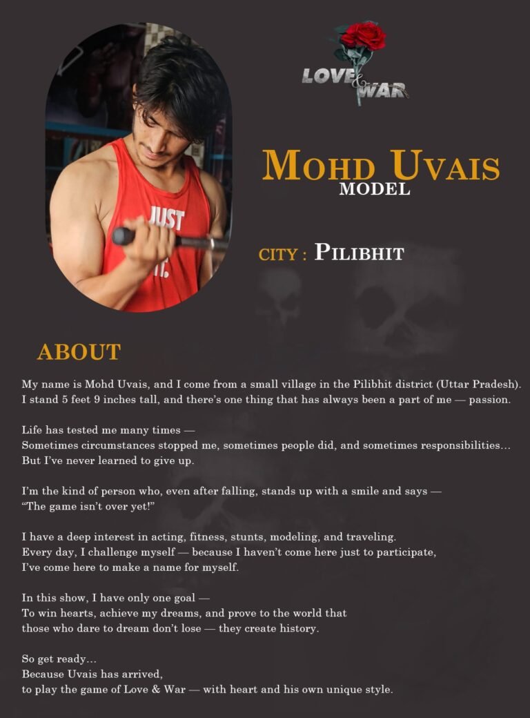 Model mohd uvais Pilibhit
