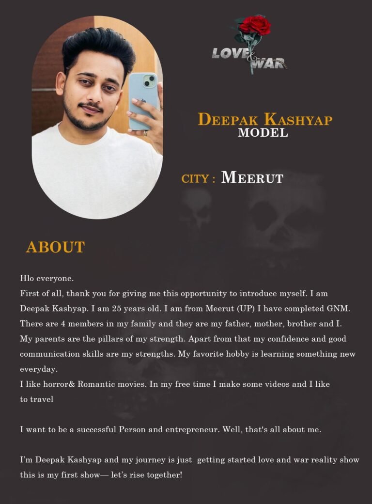 Model Deepak Kashyap Meerut