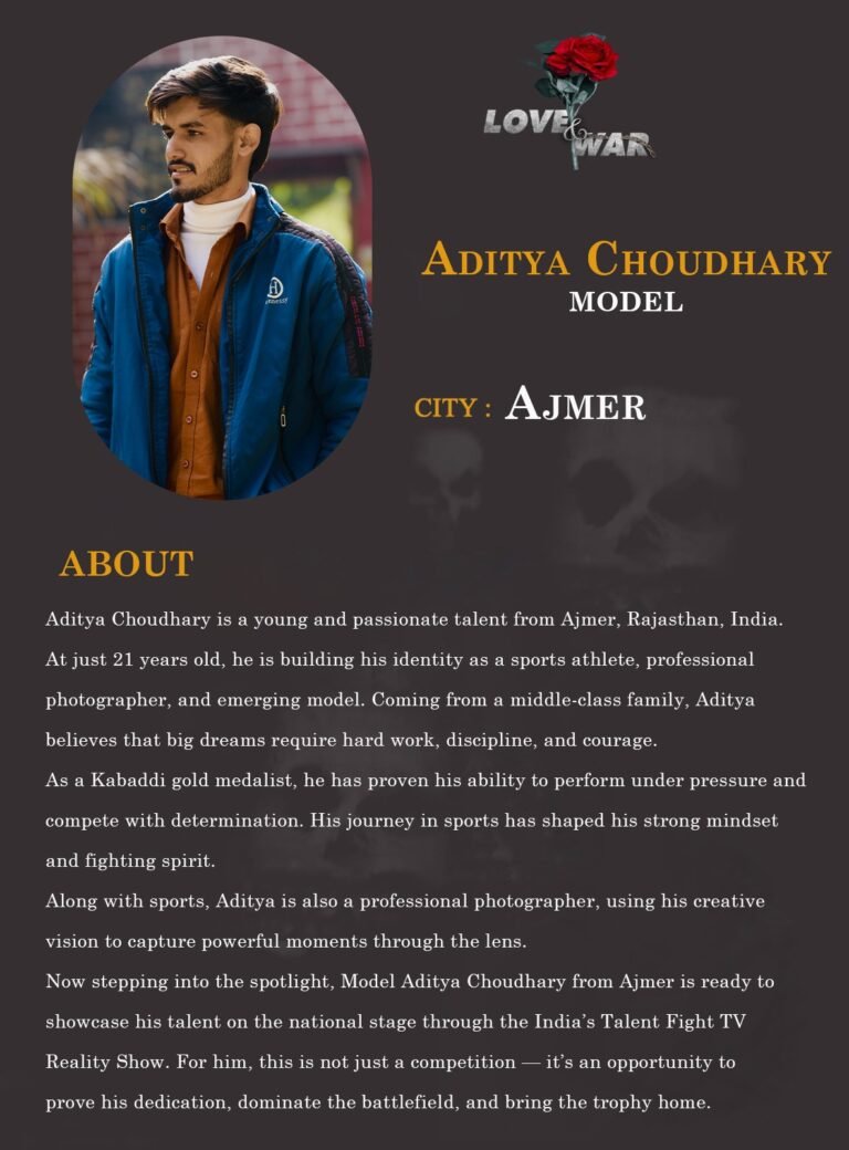 Model Aditya choudhary Ajmer