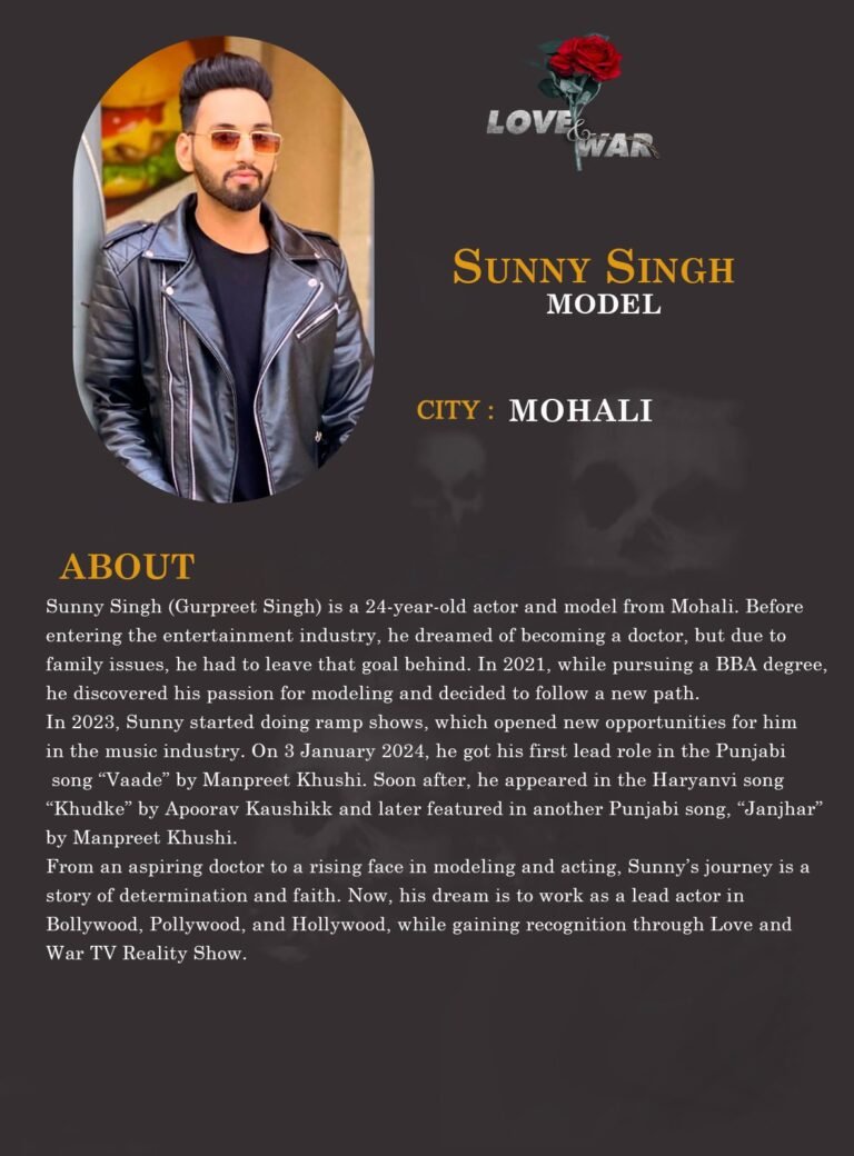 Model Sunny Singh Mohali