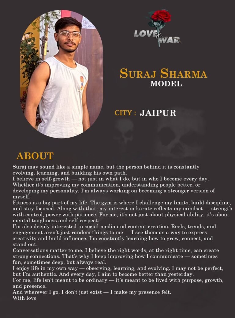 Model Suraj Sharma jaipur